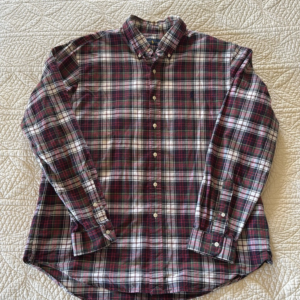 Ralph Lauren Christmas/Stewart Plaid Button Down Shirt
